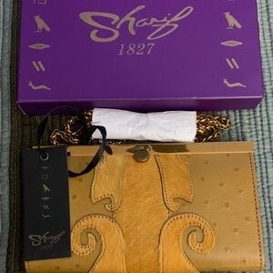 Sharif 1827 Gold and Tan Handbag